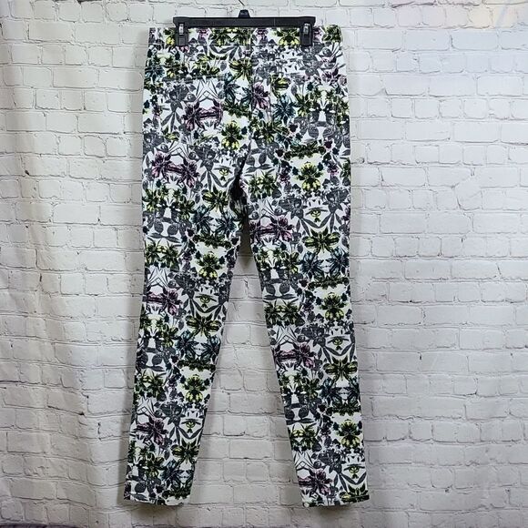 Victoria's Secret VS Mid-Rise Vintage Siren Floral Skinny Jeans Stretch Denim 14 - Picture 8 of 12